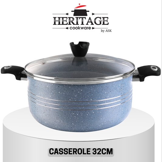 Heritage Marble Coated 22-Piece Jumbo Cookware Set
