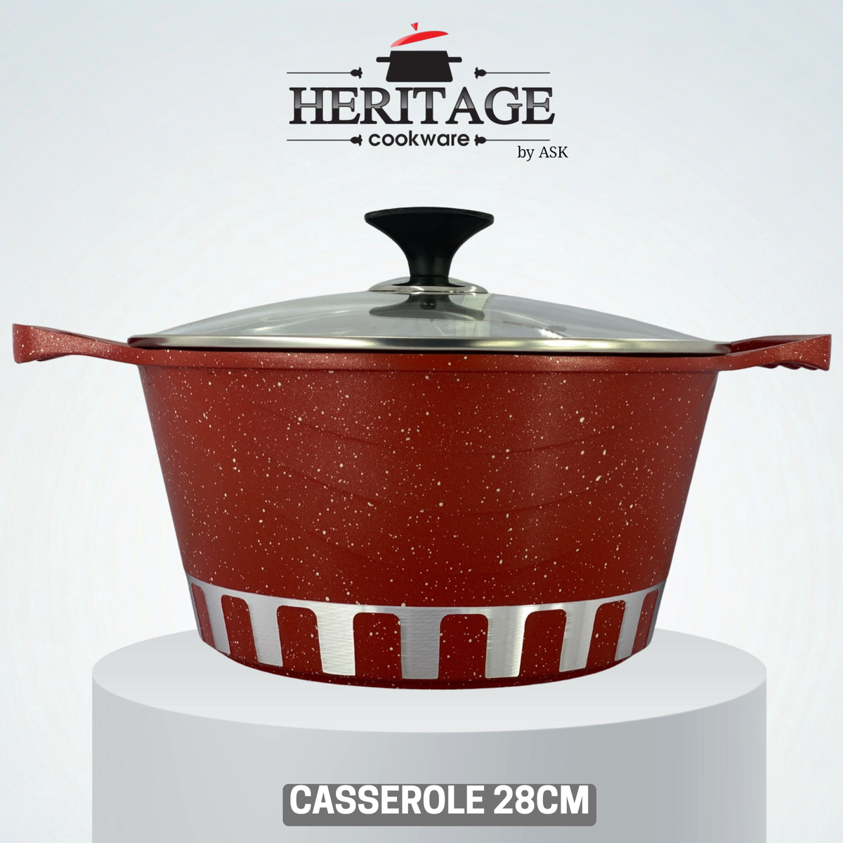 Homage 18-Piece Marble Non-Stick Die-Cast Cookware Set