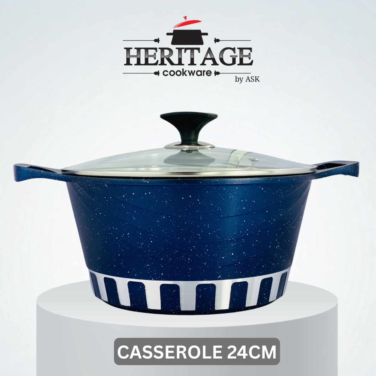 Homage 18-Piece Marble Non-Stick Die-Cast Cookware Set