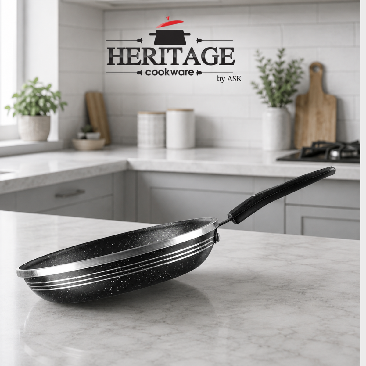 Heritage 24 CM Premium Marble Coated Frying Pan