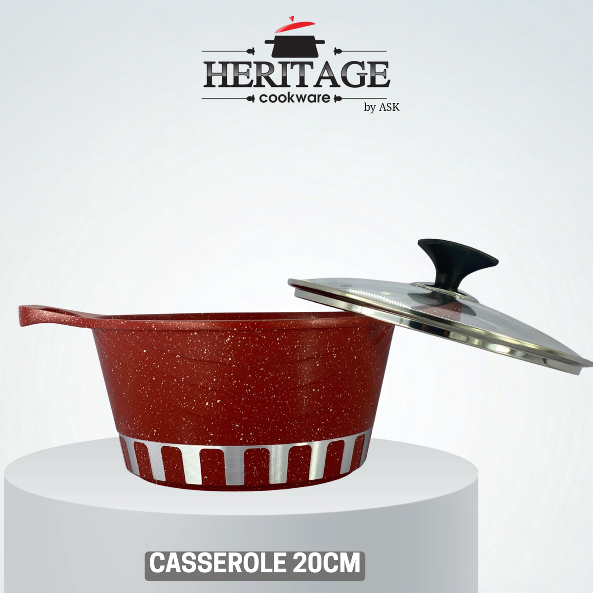 Homage 18-Piece Marble Non-Stick Die-Cast Cookware Set