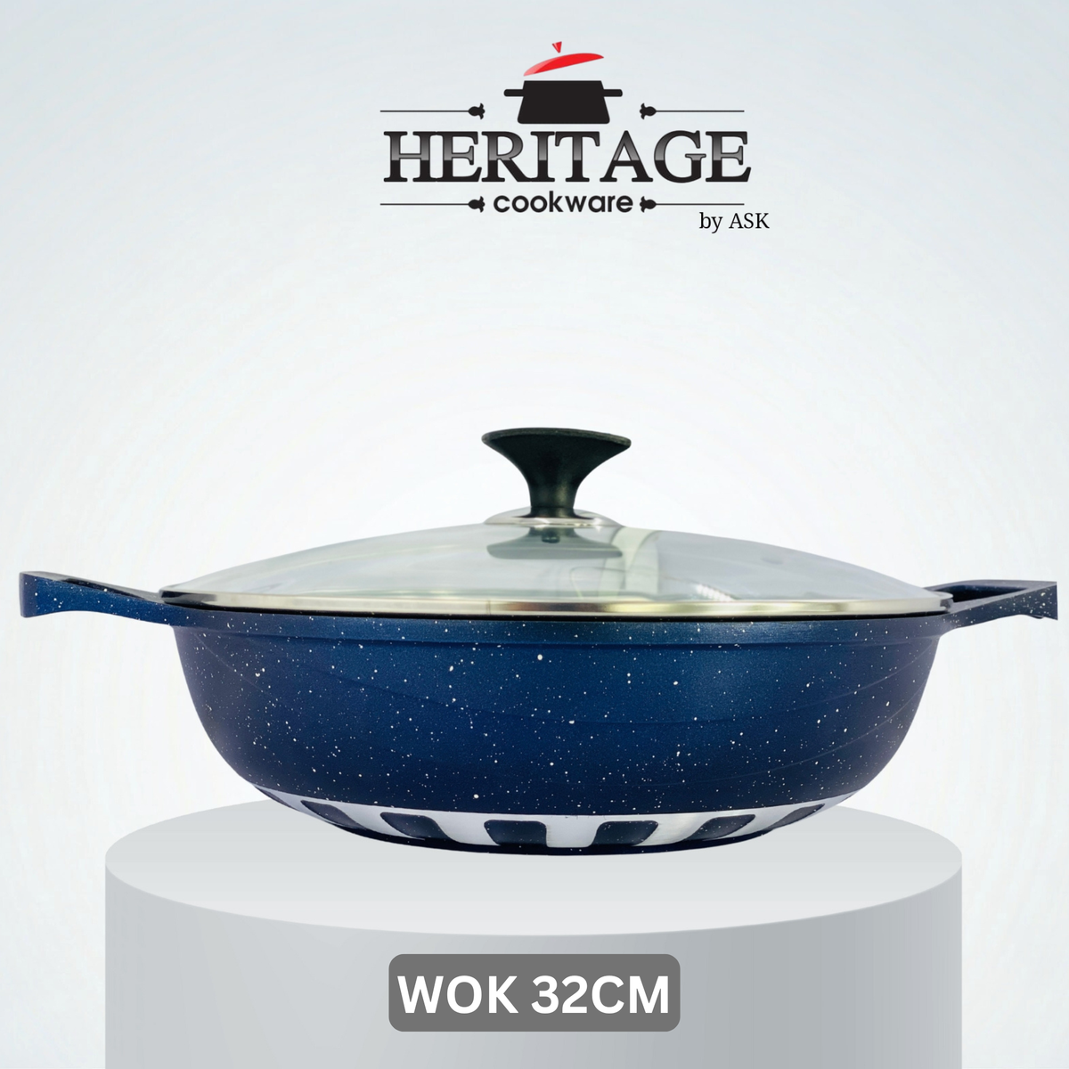 Homage 18-Piece Marble Non-Stick Die-Cast Cookware Set