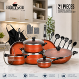 Heritage Super Non-Stick Cookware 21-Piece Set
