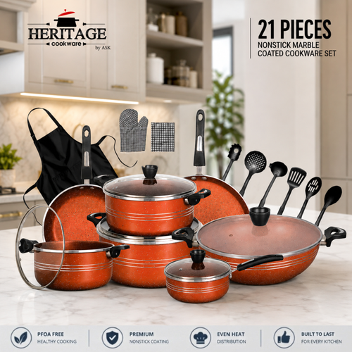 Heritage Super Non-Stick Cookware 21-Piece Set