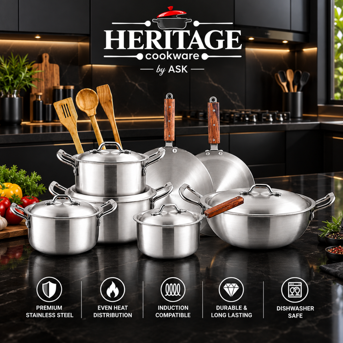 15 PCS METAL FINISH ALUMINIUM GIFT SET