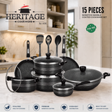 Heritage Winching Non-Stick Cookware 15-Piece Set
