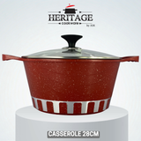 Homage 18-Piece Marble Non-Stick Die-Cast Cookware Set