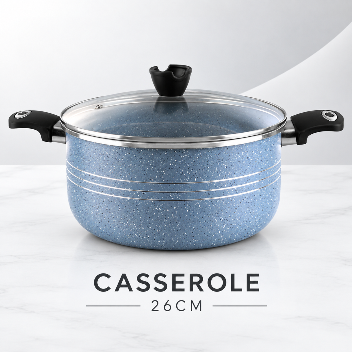 13 PCS ITALIAN NONSTICK MARBLE COATED GIFT SET--Free Gift