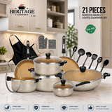 Heritage Super Non-Stick Cookware 21-Piece Set