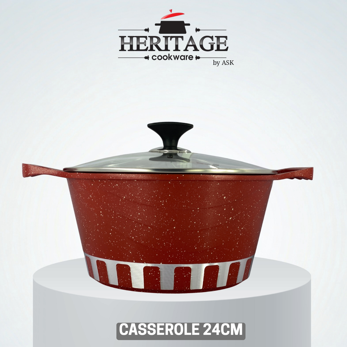 Homage 18-Piece Marble Non-Stick Die-Cast Cookware Set