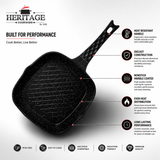 Heritage Non-Stick Marble Coated Grill Pan 29cm