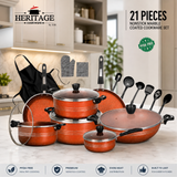 Heritage Super Non-Stick Cookware 21-Piece Set