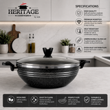 Heritage 30 CM Premium Marble Coated Karahi