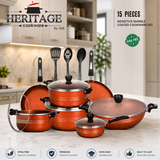 Heritage Winching Non-Stick Cookware 15-Piece Set