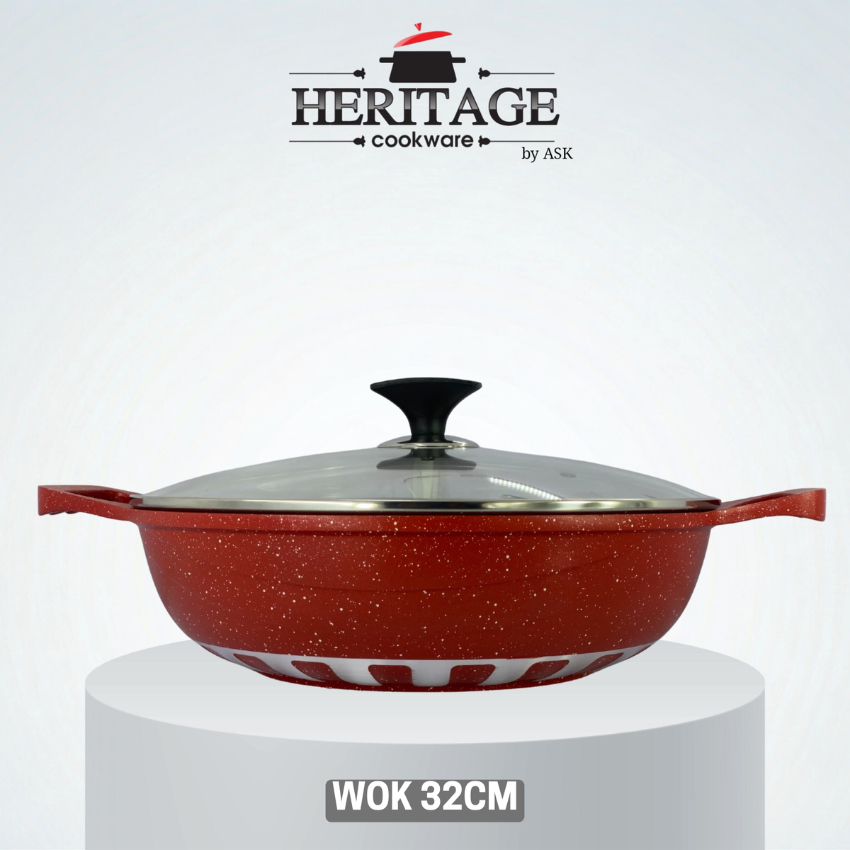 Homage 18-Piece Marble Non-Stick Die-Cast Cookware Set