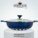 Homage 18-Piece Marble Non-Stick Die-Cast Cookware Set