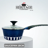Homage 18-Piece Marble Non-Stick Die-Cast Cookware Set