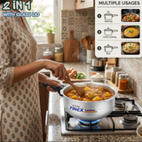 Finex Pressure Cooker Karahi 2-in-1 with Glass Lid